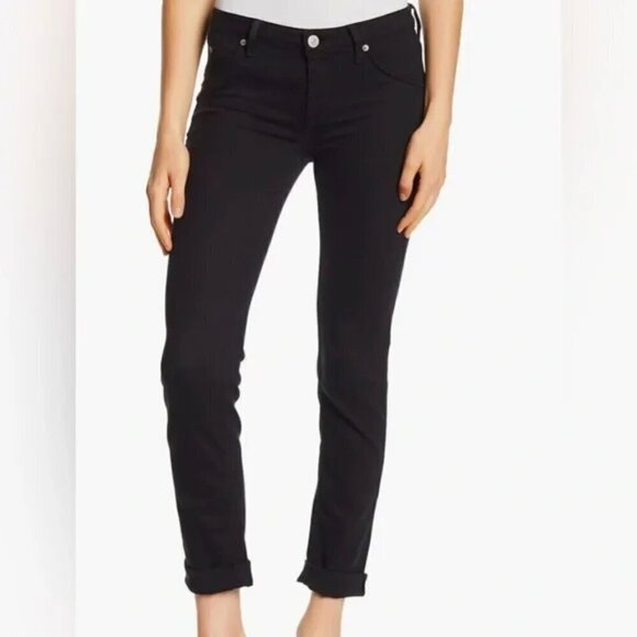 Hudson Women's Size 25 Bacara Straight Cuffed Crop Stretch Jeans - Picture 1 of 11